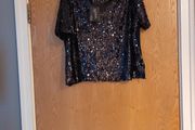 Primark  Navy  Sequins /Knit Top. S.16.    B.N.W.T.