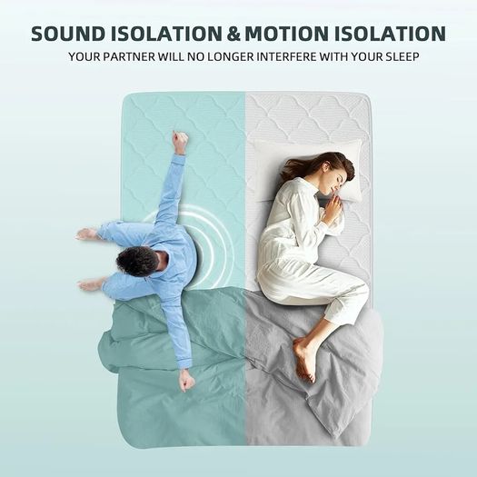 Double Mattress 4FT6 | 10.8 Inch Memory Foam & Pocket Sprung | 9-Zone Orthopedic Support,Medium Firm,Edge Support,Motion Isolation 135x190x27.5cm