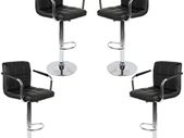 Set Of 4 Bar Stools Bar Stool Computer Swivel Chair Foot Rest Bar Stool