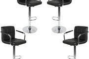Set Of 4 Bar Stools Bar Stool Computer Swivel Chair Foot Rest Bar Stool