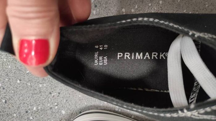 Black Canvas Low Trainers size 8