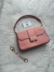 Coach Grace blush pink with gold detail shoulder bag