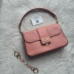 Coach Grace blush pink with gold detail shoulder bag