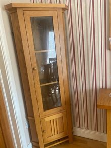 solid  oak corner unit