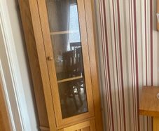 solid  oak corner unit