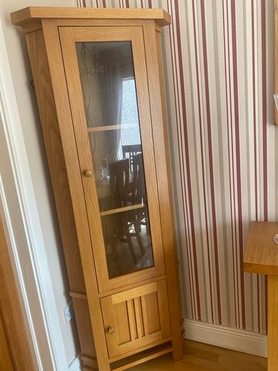 solid  oak corner unit
