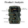 36MP 1080P Trail and Game Wild Animal Farming FarmCamera with Night Vision 3 PIR Sensors IP66 Waterproof Motion Activated Infrared Hunting Camera with Screen Image 2