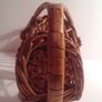 Retro Wicker Wine Serving Basket Image 4
