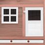 Chicken Coop with Nest Box Mocha and White Solid Fir Wood Image 7