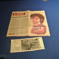 Bruce Springsteen - Old Concert Ticket & Article