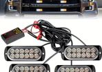 4 x 12LED Car Front Grille Lighting LED Light Bar Beacon Lamp