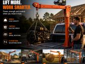Electric Pickup Truck Crane 499kg with 1587kg Electric Winch 360 Degree Swivel
