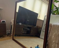 Large Luxury Square Mirror 120x120cm Solid Wood