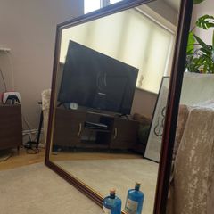 Large Luxury Square Mirror 120x120cm Solid Wood