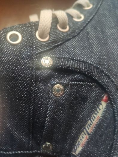 Diesel Denim High-Top Sneakers
