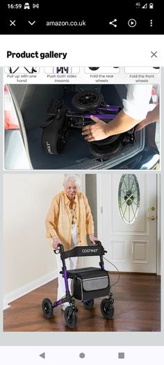 Postage Costway 2 in 1 rollator walker
