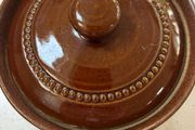 Vintage Moira Pottery England Treacle Glazed Casserole Dish with Lid -