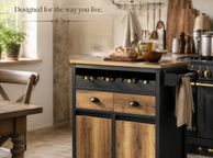 main image for ad Kitchen Island Trolley on Wheels Vintage Brown
