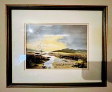 Original watercolour Donegal Dawn by artist Robert Allen dated 1997