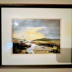 Original watercolour Donegal Dawn by artist Robert Allen dated 1997
