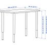 IKEA Desk, white stained oak effect/black Image 2