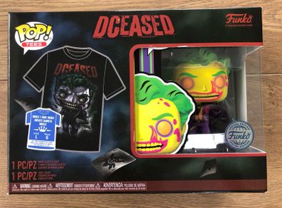 Funko DCeased Blacklight Joker Pop & Large T-Shirt