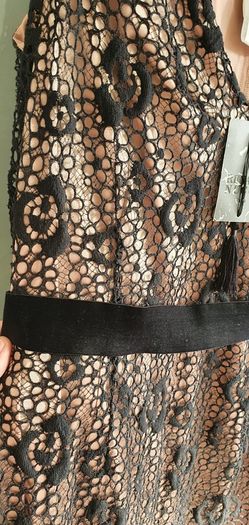 RENATO NUCCI Paris Taupe and Black dress Sz 10 UK - Bnwt Rrp 239 Sterling