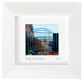 The Forty Foot, Dublin, A - mini Framed print by artist Helen Mathews