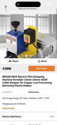 Wire stripper machine new RRP 360 euro now 180 euro