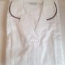 Simon Jersey Womens Healthcare Tunic White With Burgundy Trim Size 22 Nurse Vet Uniform CAN POST Image 2