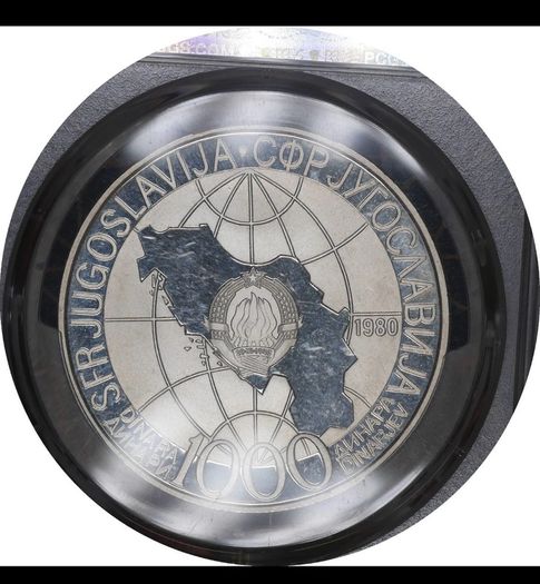 PR67DCAM PCGS 1000 Dinara 1980 Yugoslavia Silver Coin Death Of Tito