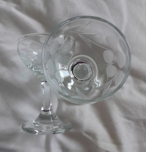 Pair of Engraved - Liquer - Glasses