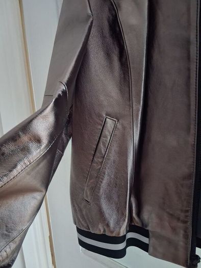 DKNY Leather bomber style jacket