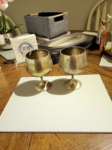 Pair of epns goblets