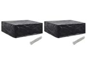 Garden Furniture Covers 2 pcs 8 Eyelets 250x210x90 cm