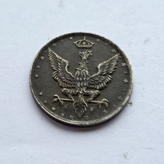 Poland 1917 10 Fenigow coin iron error