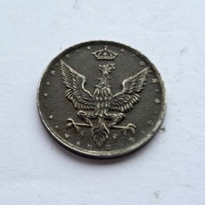 Poland 1917 10 Fenigow coin iron error