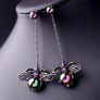 Fly Bee Insect Statement Drop Dangle Shoulder Earrings Image 3