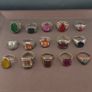 Antique Ring Collection Lot of 15 Mixed Brass Stone & Glass Rings Image 6
