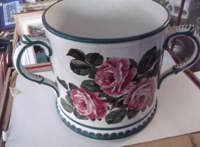 a large antique wemyss pottery ware loving cup