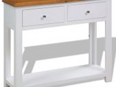 Console Table 83x30x73 cm Solid Oak Wood