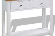 Console Table 83x30x73 cm Solid Oak Wood