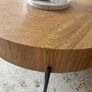 Modern Round Oak Coffee Table Image 3