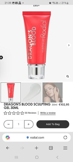 Rodial Dragon's Blood Hyaluronic Mask 50ml RRP 59E and Rodial Vit C drops 30ml.. Excellent for Hydration.  2 for 30e