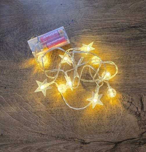 String of LED lights - moons & stars