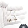 Vintage 925 Silver Long Abstract Sculptural Earrings Image 7