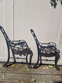 Antique Cast Iron Garden Seat Ends