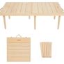 Picnic Table,Floor table, 3.6FT Portable Picnic Table with Detachable Rubber Wood Legs, Natural Pine Tabletop for Outdoor Garden, Beach & Family Gatherings Image 4