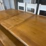 Large extendable 8 seater table with 5 chairs and a bench Image 7