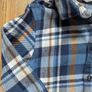 Boys Check Flannel Shirt with Jersey Hood Size 5-6 yrs Image 2